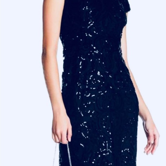 Vera Wang black sequin cocktail dress - Picture 4 of 4